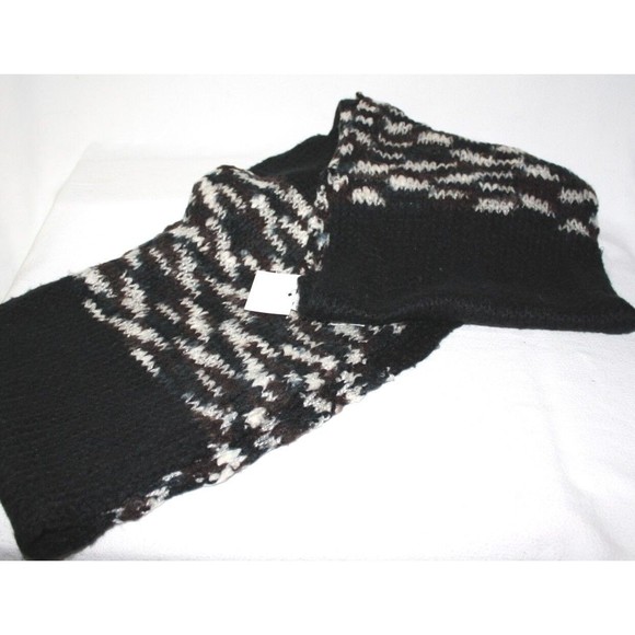 Calvin Klein Infinity Scarf Honey Comb Black and Ivory - Picture 1 of 2